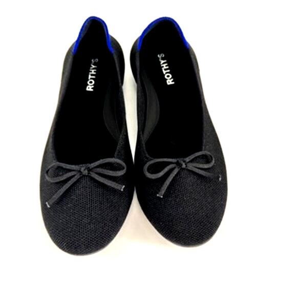 Rothy's The Ballet Flat Black Size 9.5 - Picture 4 of 7